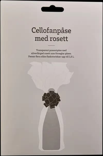 Produktbild för Cellofanpåse med rosett