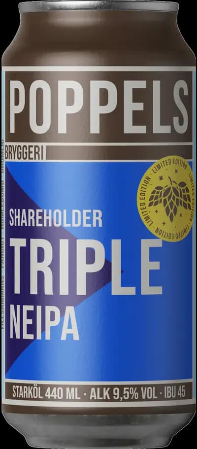 Poppels, Shareholder Triple NEIPA, Burk, 440 ml