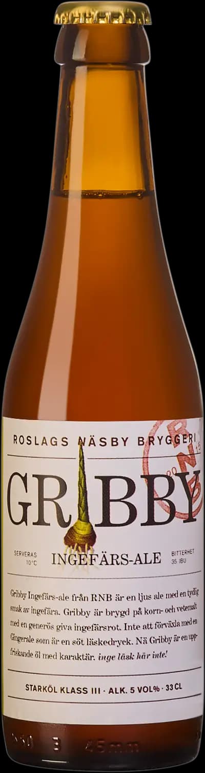 Roslags Näsby Bryggeri, Gribby Ingefärs-ale, Flaska, 330 ml