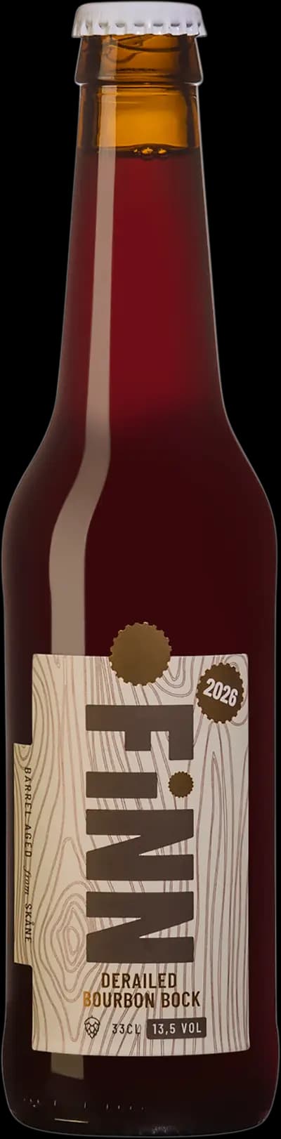Brygghuset Finn, Derailed Bourbon Bock 2026, Flaska, 330 ml