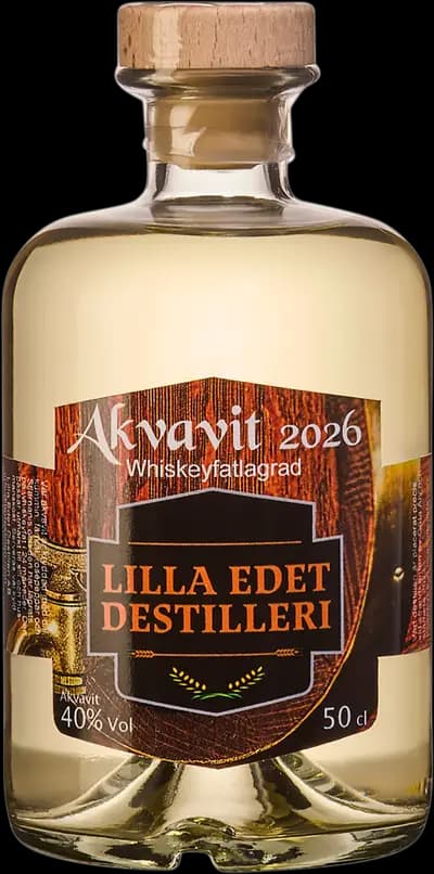 Lilla Edet Destilleri, Akvavit 2026 Whiskeyfatlagrad, Flaska, 500 ml
