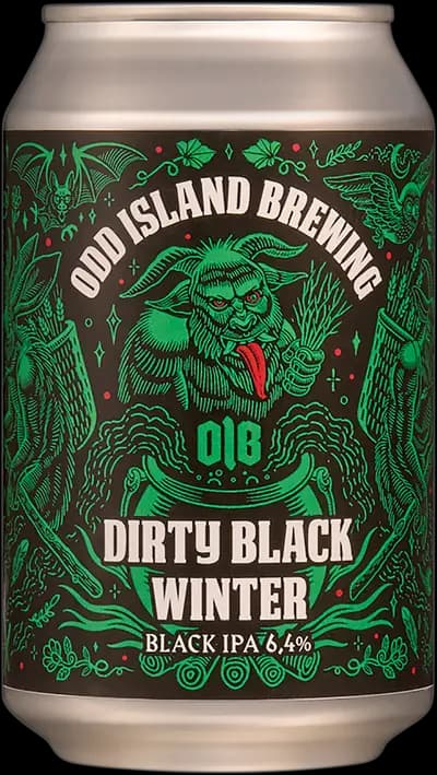 Odd Island Brewing, Dirty Black Winter, Burk, 330 ml