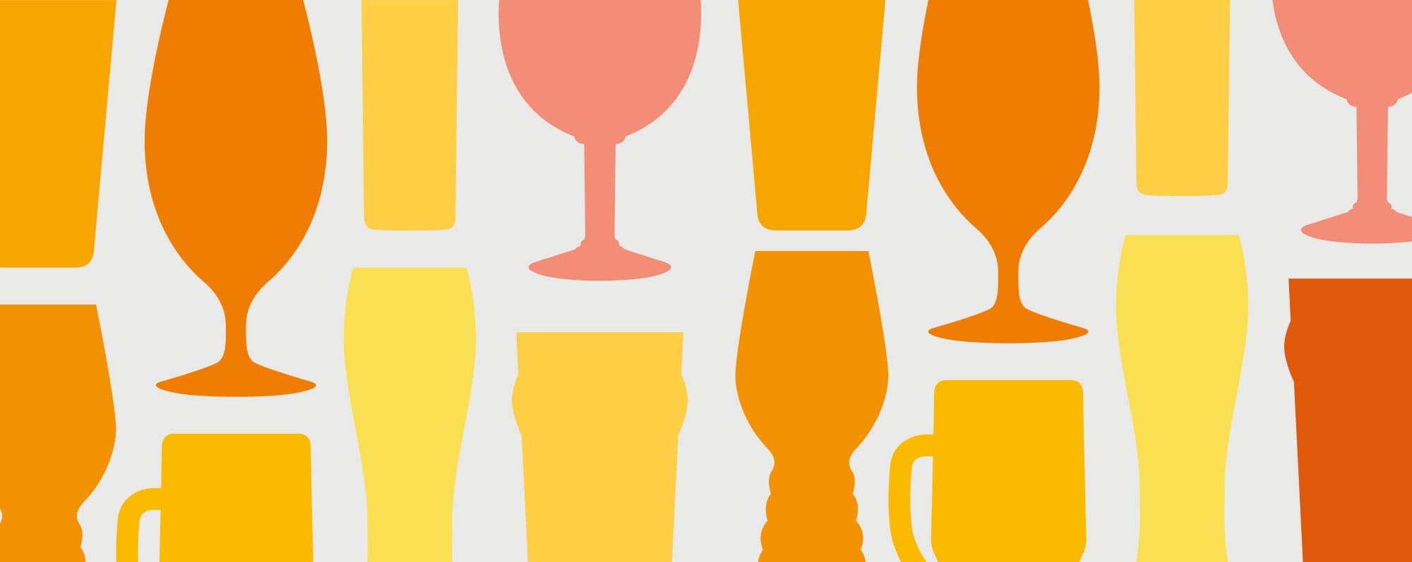 Illustration med ölglas