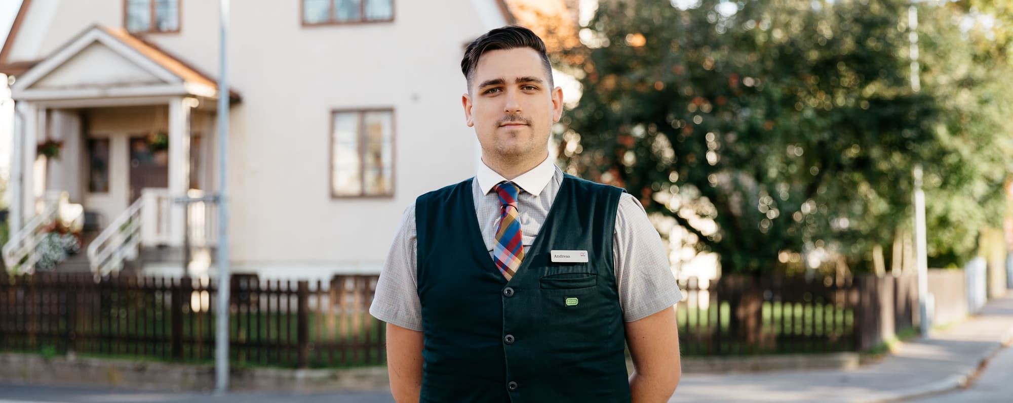Butiksmedarbetare Andreas Solvang