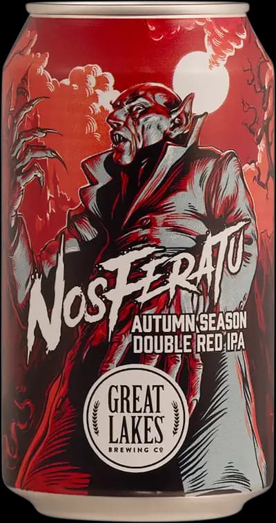 Great Lakes Brewing Company, NosFeratu Autumn Season Double Red IPA, Burk, 355 ml