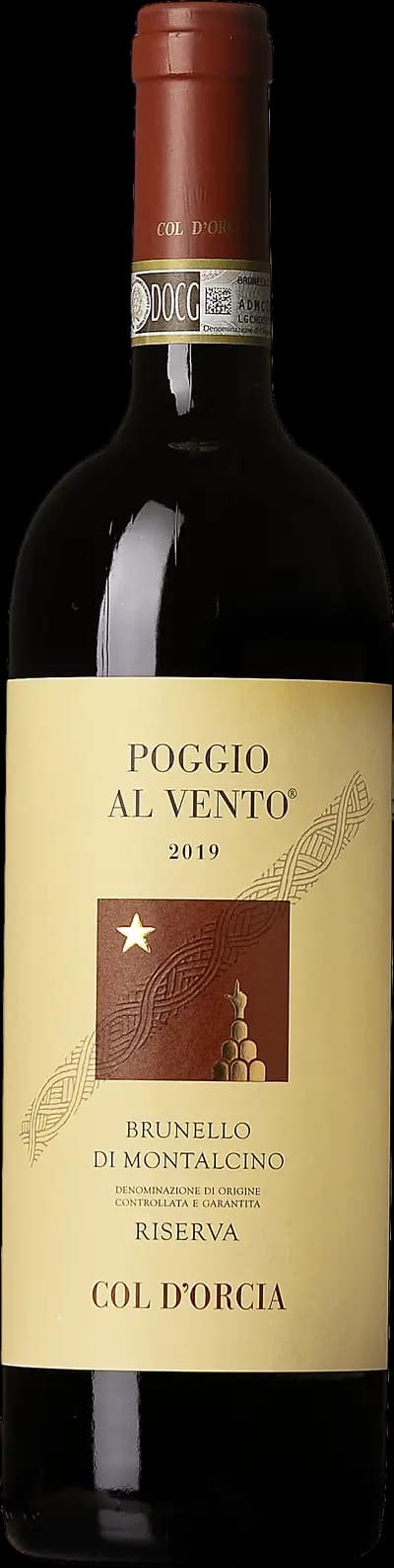 Poggio al Vento, Col d'Orcia, 2019, Flaska, 750 ml
