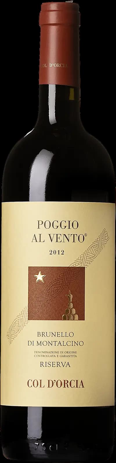 Poggio al Vento, Col d'Orcia, 2012, Flaska, 750 ml