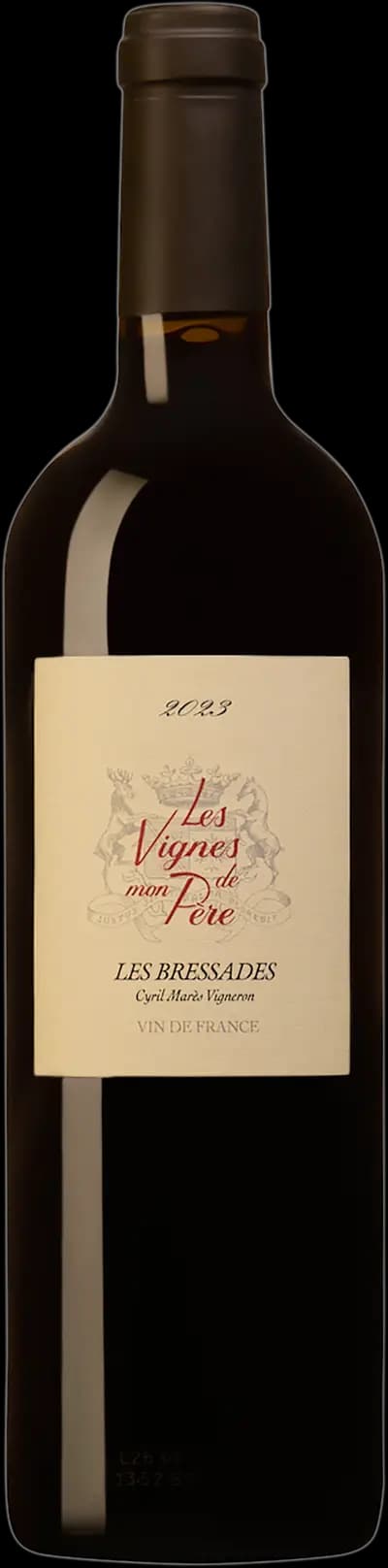 Mas des Bressades, Les Vignes de mon Père Rouge, 2023, Flaska, 750 ml