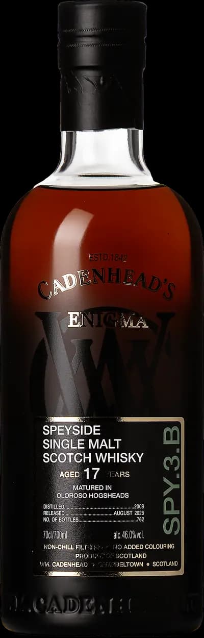 Cadenhead, Enigma 2008 Speyside SPY.3.B. Oloroso Hogsheads 17 Years Old, Flaska, 700 ml