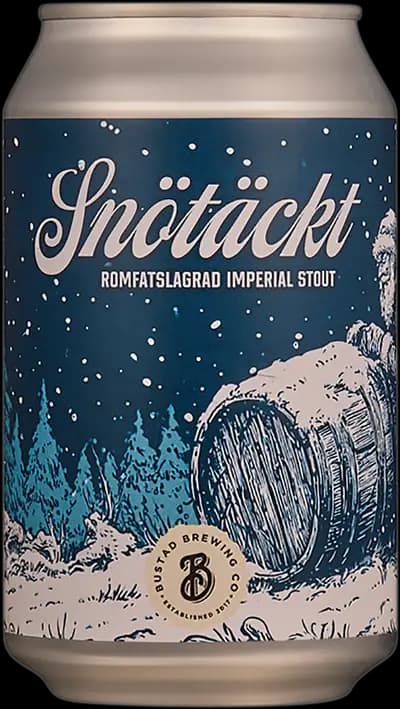 Bustad Brewing, Snötäckt Romfatslagrad Imperial Stout, Burk, 330 ml