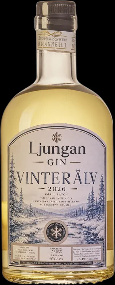 Bröderna Bommen, Ljungan Gin Vinterälv, Flaska, 500 ml