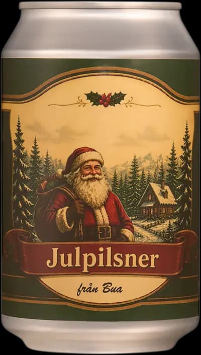 Bua Beach Brewery, Julpilsner, Burk, 330 ml