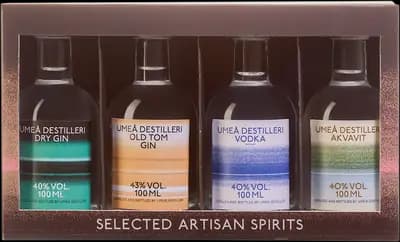 Umeå Destilleri, Selected Artisan Spirits, Multipack, 400 ml